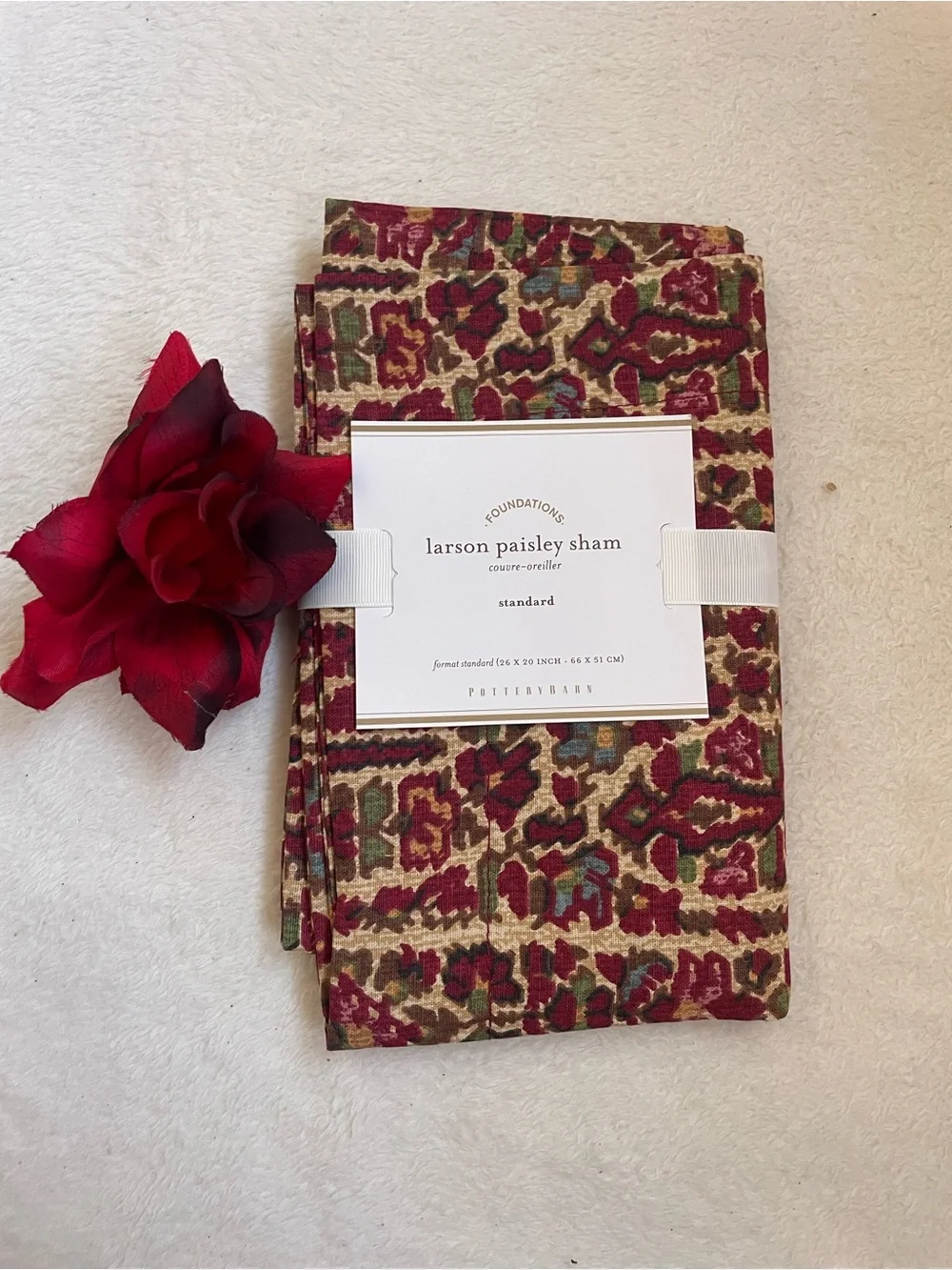 NWT Discontinued Pottery Barn Larson Paisley Shams